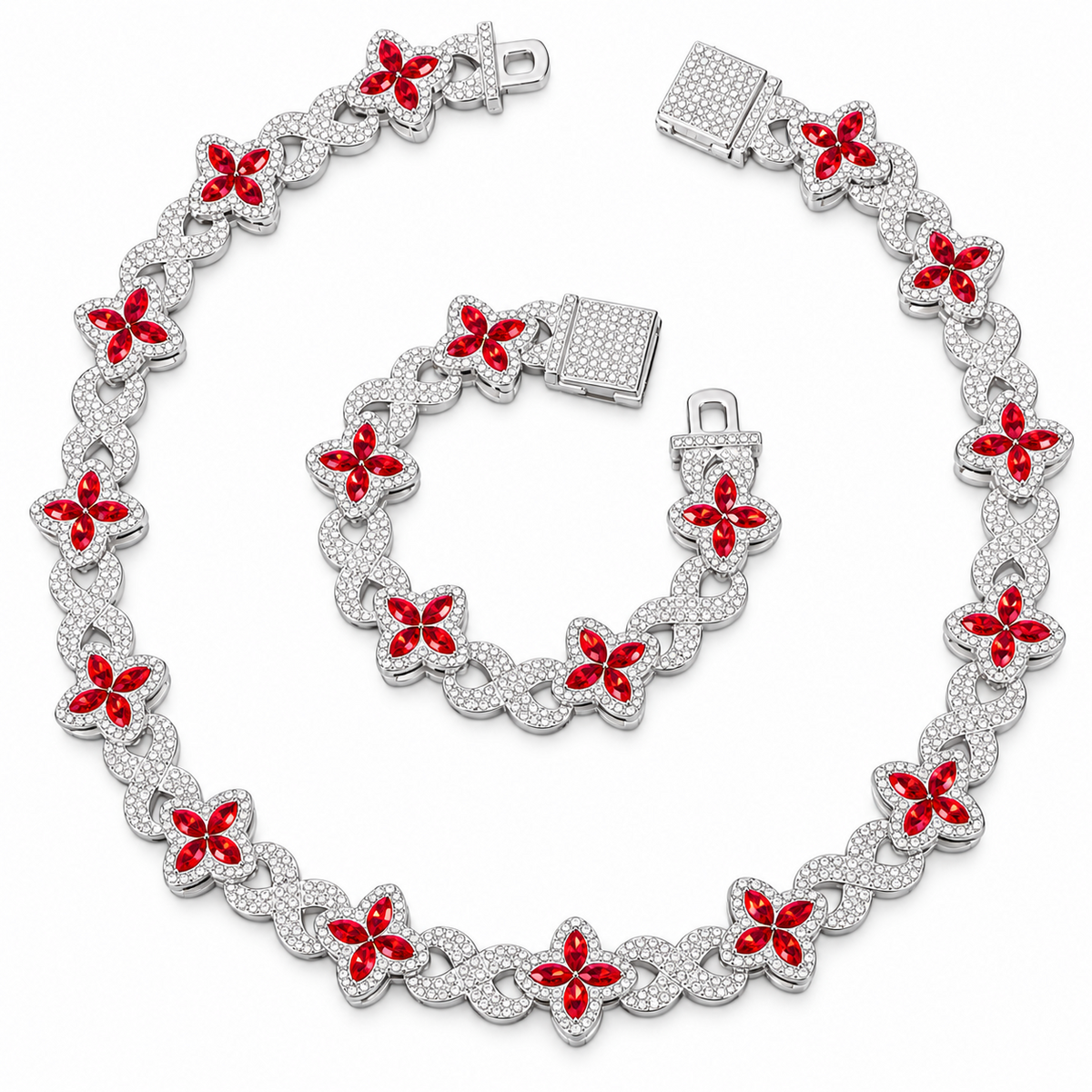 Combo Meivak Rojo - cadena y pulsera