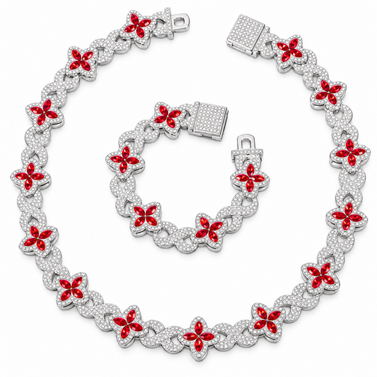 Combo Meivak Rojo - cadena y pulsera